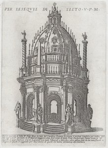 Catafalco per Papa Sisto V, 1591 da Giovanni Maggi