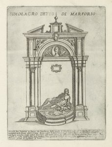 Fontana con la statua di Marforio da Giovanni Maggi