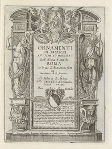 Frontespizio con figure allegoriche e putti da Giovanni Maggi