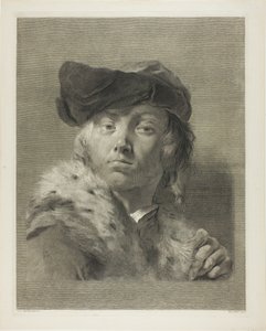 Busto di un giovane con cappotto a collo di pelliccia da Giovanni Marco Pitteri
