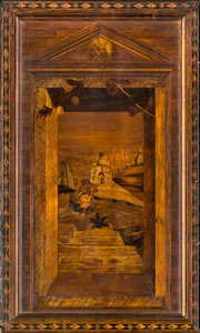 Coro Canonico Ligneo, Intarsiato da Giovanni Maria Platina 1484, Stallo Superiore