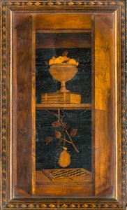 Coro Canonico Ligneo, Intarsiato da Giovanni Maria Platina 1484, Stallo Superiore da Giovanni Maria Platina
