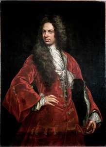 Ritratto di un gentiluomo in costume rosso da Giovanni Maria delle called Mulinaretto Piane
