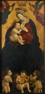 Madonna del Latte con angeli musicanti, 1490-1500