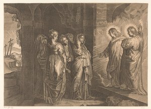 Sante donne al sepolcro di Cristo da Giovanni Merlo (attributed to)