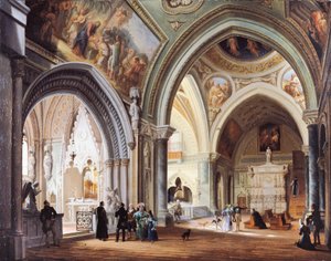Dentro il monastero di Altacomba da Giovanni Migliara