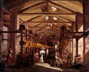 Il laboratorio di filatura Mylius a Boffalora Ticino vicino a Milano da Giovanni Migliara