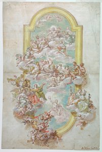 Disegno, soffitto con Giove, giugno, 1718-30
