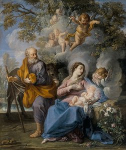 Riposo durante la fuga in Egitto da Giovanni Odazzi