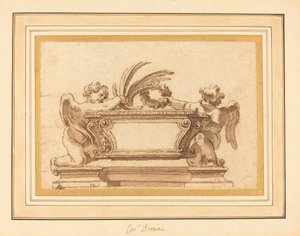 Studio per un sarcofago reliquiario da Giovanni Odazzi
