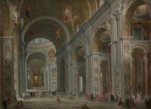 Interno di San Pietro, Roma, dopo il 1754 da Giovanni Paolo Panini