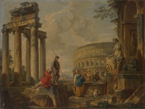 Il Colosseo tra le Rovine Romane