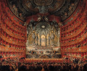 Concerto dato dal Cardinale de La Rochefoucauld al Teatro Argentina di Roma, per il matrimonio di Luigi il Delfino (1729-65) figlio di Luigi XV, con Maria Giuseppa di Sassonia (1731-67), 1747