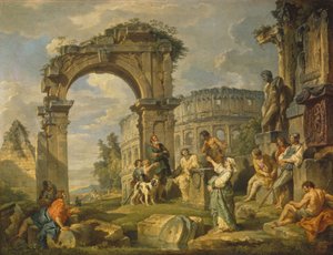 La Sibilla Cumana profetizza la nascita di Cristo, 1743 da Giovanni Paolo Pannini