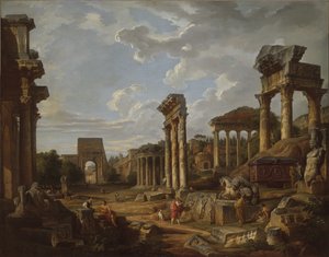 Un Capriccio del Foro Romano da Giovanni Paolo Pannini