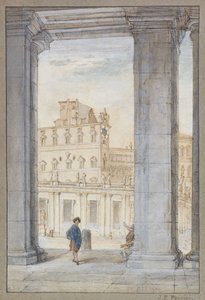 Veduta di Piazza San Pietro Sotto le Colonnate del Bernini, la Cappella Sistina e il Palazzo Pontificio Oltre da Giovanni Paolo Pannini