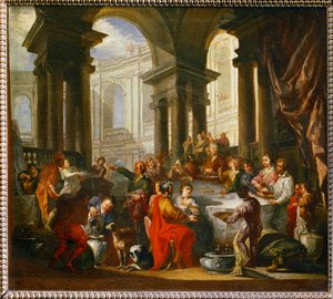 Festa data sotto un portico ionico ... da Giovanni Paolo Pannini or Panini