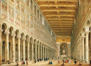 Interno di San Paolo Fuori le Mura, verso l