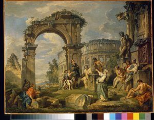 La sibilla di Cuma profetizza la nascita di Cristo da Giovanni Paolo Pannini