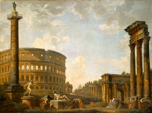 Capriccio romano: Il Colosseo e altri monumenti da Giovanni Paolo Pannini