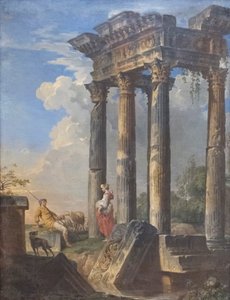 Rovine con pastori da Giovanni Paolo Pannini
