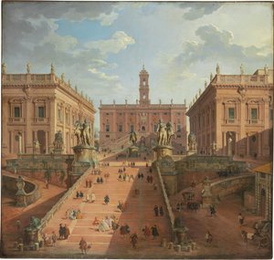 Veduta del Campidoglio, Roma, 1750 da Giovanni Paolo Pannini