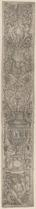 Pannello ornamentale: Tritone e due satiri infanti da Giovanni Pietro Birago and Zoan Andrea