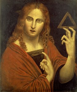 Cristo Redentore che tiene il simbolo della Trinità da Giovanni Pietro Rizzoli (school of) Giampietrino