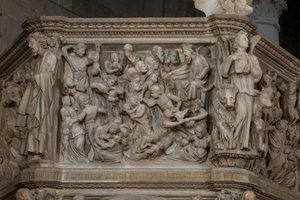 Il massacro degli innocenti, sul pulpito nella Chiesa di Sant