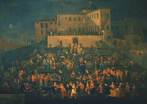 Festa di Mozzatore nel giardino di Palazzo Rospigliosi nel 1740, c.1740 da Giovanni Reder