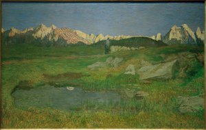 Paesaggio alpino al tramonto