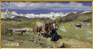 Le Alpi in primavera da Giovanni Segantini