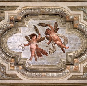 Cupidi, volta della Sala delle Virtù Teologali