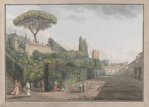 Giardino di Palazzo Colonna, ca. 1780 da Giovanni Volpato, Louis Ducros