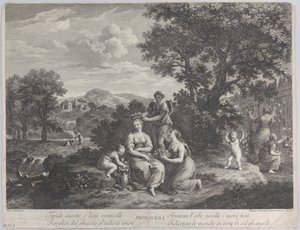 Primavera, un Gruppo di Donne che Raccolgono Fiori e Fanno Corone da Giovanni Volpato