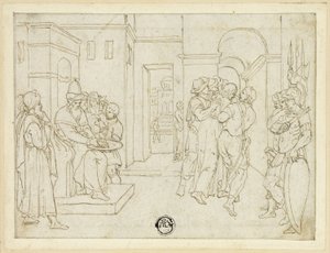 Pilato che si Lava le Mani, con Cristo Condotto Via da Giovanni da Bologna