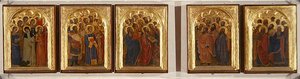 Predella, Polittico di Santi, Vergini e Martiri da Giovanni da Milano