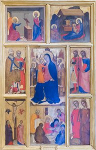 Vergine Maria e Bambino con santi e scene della vita di Cristo da Giovanni da Milano