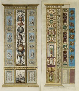 Decorazioni arabesche nella Loggia Vaticana (incisione colorata) da Giovanni da Udine (after)