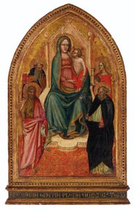 La Madonna con il Bambino in trono con i santi Barbara, Domenico, Giovanni Battista e Antonio Abate