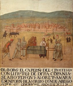 Pellegrinaggio della Compagnia del Crocifisso a Loreto, prima metà del XVI sec. da Giovanni del Leone