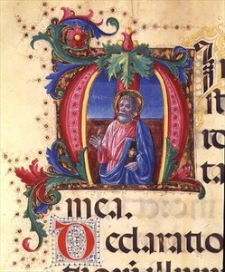 Ms 542 f.31r Iniziale istoriata 