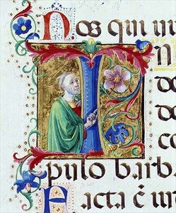 Ms 542 f.44v Iniziale istoriata 