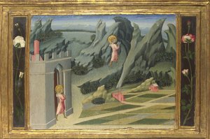 San Giovanni Battista si ritira nel deserto (predella)