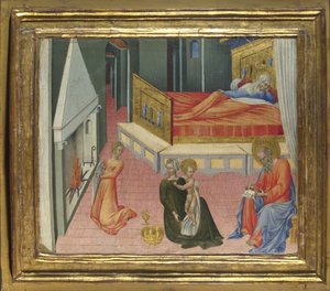 La nascita di San Giovanni Battista, pannello predella, 1454 da Giovanni di Paolo