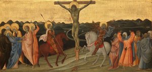 La crocifissione con Maria, Giovanni, Maria Maddalena, San Longino e il centurione convertito