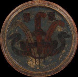 Trionfo della Fama, un piatto di nascita di Lorenzo il Magnifico, retro, c.1449