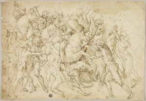 Battaglia tra cavalleria e fanti da Girolamo Genga