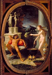 Medea ringiovanisce Eson, padre di Giasone da Girolamo Macchietti