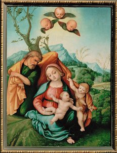 Sacra Famiglia (dipinto su tavola) da Girolamo Marchesi da Cotignola